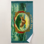 Ocean Gem mermaid Zigarrenlabel Strandtuch (Vorderseite)