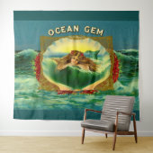 Ocean Gem mermaid Zigarrenlabel Wandteppich (Beispiel (Horizontal))