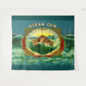 Ocean Gem mermaid Zigarrenlabel Wandteppich (Vorderseite (Horizontal))