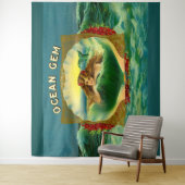 Ocean Gem mermaid Zigarrenlabel Wandteppich (Beispiel)