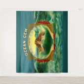 Ocean Gem mermaid Zigarrenlabel Wandteppich (Vorderseite)