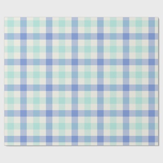 Ocean Gingham - Wrapping Paper Geschenkpapier (Flach)