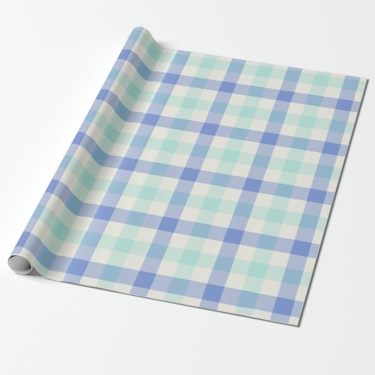 Ocean Gingham - Wrapping Paper Geschenkpapier (Ungerollt)