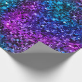 Ocean Glamour Blau und Rosa Glitzer Geschenkpapier (Ecke)
