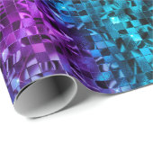 Ocean Glamour Blau und Rosa Glitzer Geschenkpapier (Rolleneckpunkt)