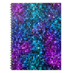 Ocean Glamour Blau und Rosa Glitzer Notizblock