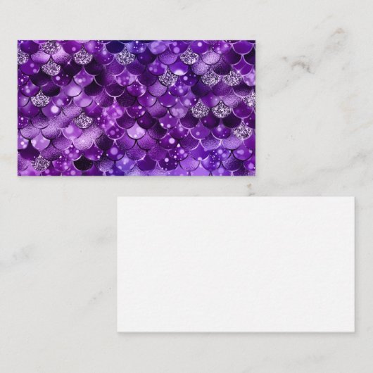 Ocean Glamour Farbenfrohe Fischskalen Muster Mitteilungskarte (Vorne/Hinten)