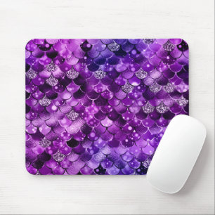 Ocean Glamour Farbenfrohe Fischskalen Muster Mousepad