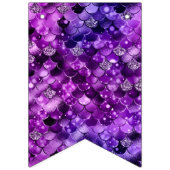 Ocean Glamour Farbenfrohe Fischskalen Muster Wimpelkette (Dritte Fahne)