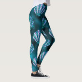 Ocean Glamour Farbiges Austernmuster Leggings (Rechts)