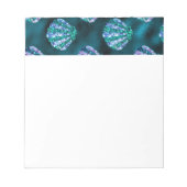 Ocean Glamour Farbiges Austernmuster Notizblock (Vorderseite)