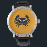 Ocean Glow_Black on Orange Crab Armbanduhr<br><div class="desc">Lassen Sie Ihre Krustentiere mit unserem Ocean Glow,  maritimen Icons,  Black-on-Orange Crab Armbanduhr aus. Für weitere Designoptionen,  wie zum Beispiel die Größe,  Position,  Farbe und sogar die Anzahl der Krebse,  zusammen mit der Hintergrundfarbe,  klicken Sie einfach auf "Anpassen" und ließ den Spaß zu beginnen!</div>