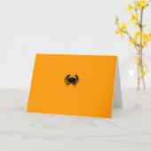 Ocean Glow_Black-on-Orange Crab Karte (Gelbe Blume)