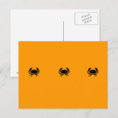 Ocean Glow_Black-on-Orange Crab Postkarte (Vorne/Hinten)