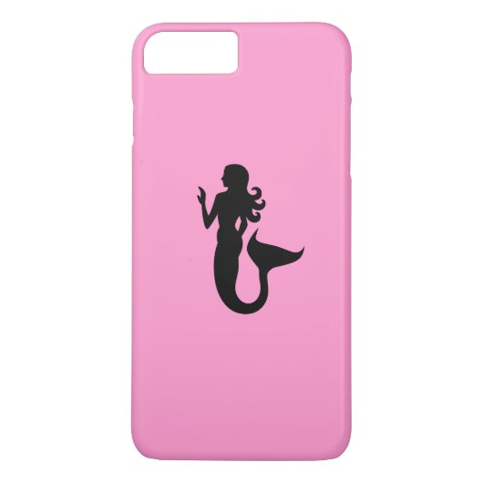 Ocean Glow_Black-on-Pink_Verführerisch Mermaid Case-Mate iPhone Hülle (Rückseite)