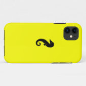 Ocean Glow_Black-on-Yellow-Seepferd Case-Mate iPhone Hülle (Rückseite (Horizontal))