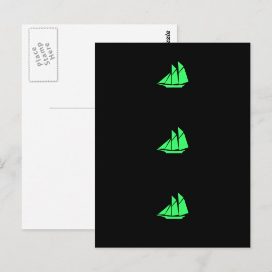 Ocean Glow_Green Clipper Postkarte (Vorne/Hinten)