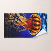 Ocean Glow Jelly Design Badhandtuch Set (Handtuch)