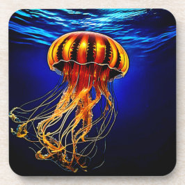 Ocean Glow Jelly Design Getränkeuntersetzer