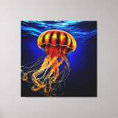 Ocean Glow Jelly Design Leinwanddruck (Vorderseite)