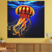 Ocean Glow Jelly Design Leinwanddruck (Insitu (Wohnzimmer))