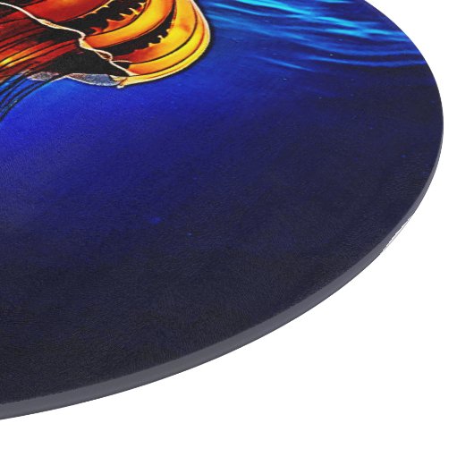 Ocean Glow Jelly Design Schneidebrett (Ecke)