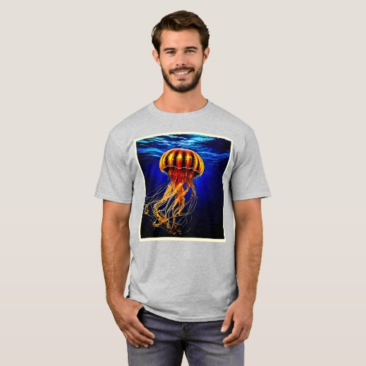 Ocean Glow Jelly Design T-Shirt (Vorne ganz)