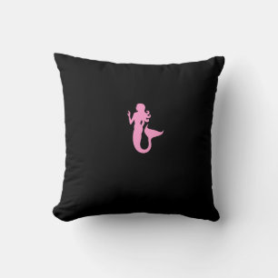 Ocean Glow_Pink-on-Black, Black-on-Pink Meerjungfr Kissen
