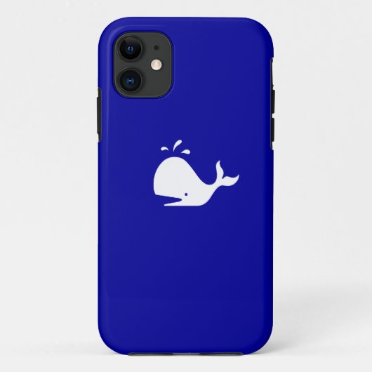 Ocean Glow_White-on-Blue Whale iPhone 5 Case-Mate Hülle (Rückseite)