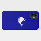 Ocean Glow_White-on-Blue Whale iPhone 5 Case-Mate Hülle (Rückseite (Horizontal))