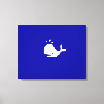 Ocean Glow_White-on-Blue Whale Leinwanddruck<br><div class="desc">Wenn Sie kreativ sind, können Sie die Größe und Position von Walen oder die Hintergrundfarbe ändern. Klicken Sie einfach auf "Anpassen" und lass den Spaß beginnen! Mit den oben stehenden Optionen des Designwerkzeugs können Sie ganz einfach eine ideale "Größe" für Ihre Leinwand auswählen und dann Ihre "Rahmendicke", "Panels" und "Effekte"...</div>