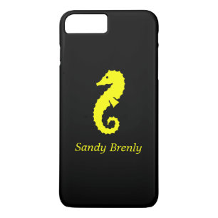 Ocean Glow_Yellow-on-Black Seepferd_personalisiert Case-Mate iPhone Hülle