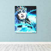 Ocean Goddess Fantasy Abstrakte Kunst Leinwanddruck (Insitu (Holzboden))