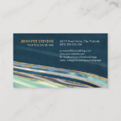 Ocean Golden Flow abstrakt Visitenkarte (Rückseite)