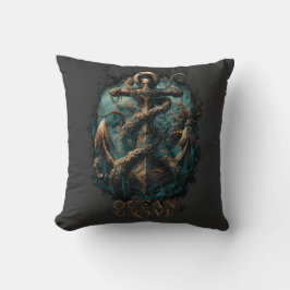Ocean Grave Kraken Anchor Dark Fantasy Kissen