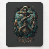 Ocean Grave Kraken Anchor Dark Fantasy Mousepad (Vorne)