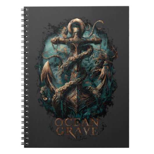 Ocean Grave Kraken Anchor Dark Fantasy  Notizblock (Vorderseite)