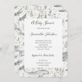 Ocean Gray Whales Baby Shower Einladung (Vorne/Hinten)