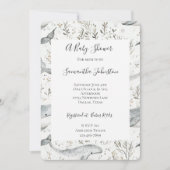 Ocean Gray Whales Baby Shower Einladung (Vorderseite)