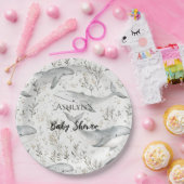 Ocean Gray Whales Baby Shower Pappteller (Party)