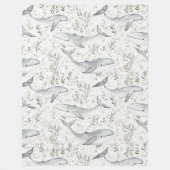 Ocean Gray Whales Fleecedecke (Vorderseite)