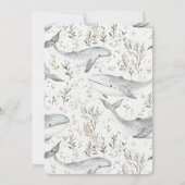 Ocean Gray Whales Geburtstag Einladung (Rückseite)