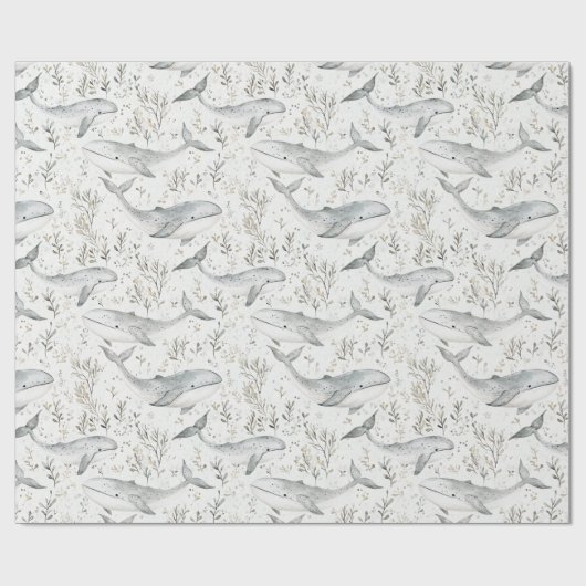 Ocean Gray Whales Geschenkpapier (Flach)