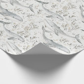 Ocean Gray Whales Geschenkpapier (Ecke)