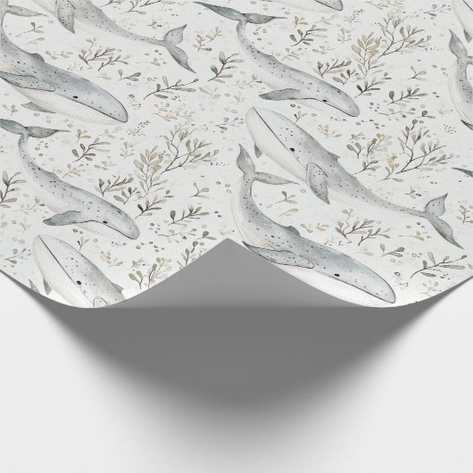 Ocean Gray Whales Geschenkpapier (Ecke)