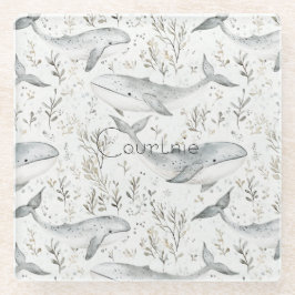 Ocean Gray Whales Glasuntersetzer