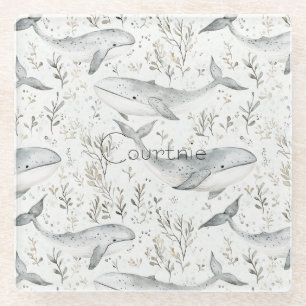 Ocean Gray Whales Glasuntersetzer