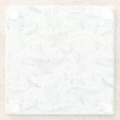 Ocean Gray Whales Glasuntersetzer (Rückseite)