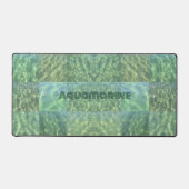 Ocean Green Blue Aquamarine Boho Chic Patchwork Schreibtischunterlage (Vorderseite)