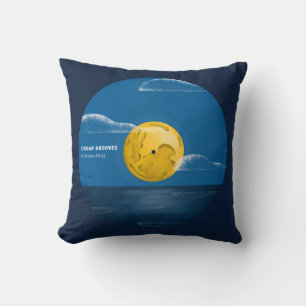 Ocean Grooves Vinyl Ocean Night Art Kissen